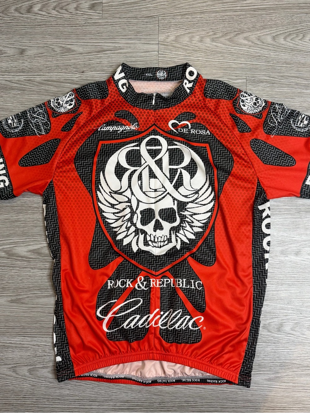 Rock & Republic Racing Cadillac Cycling Jersey Half Zip Size XXXL